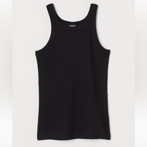 H&M sleeveless ribbed black tank size m